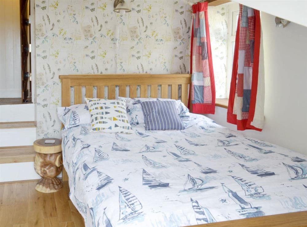 Relaxing main double bedroom at Revels Retreat in Brixham, Devon