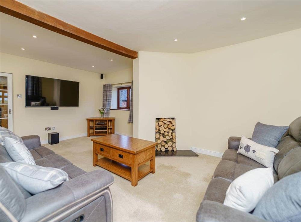 Comfortable living room at Rhiew Bank in Bwlch-y-ffridd, near Newtown, Powys