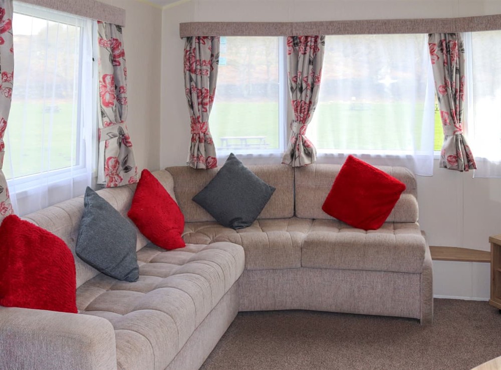 Open plan living space at Rhinnog in Llanbedr, near Harlech, Gwynedd