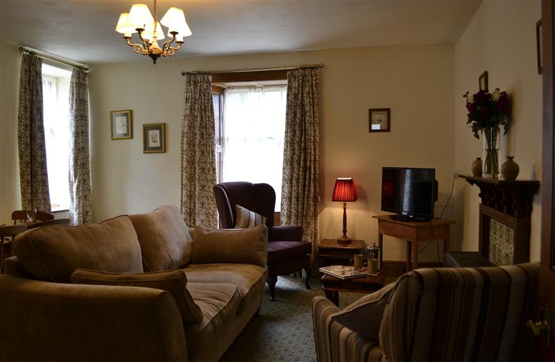 The living room at Rhododendron Apartment, Berrynarbor near Ilfracombe
