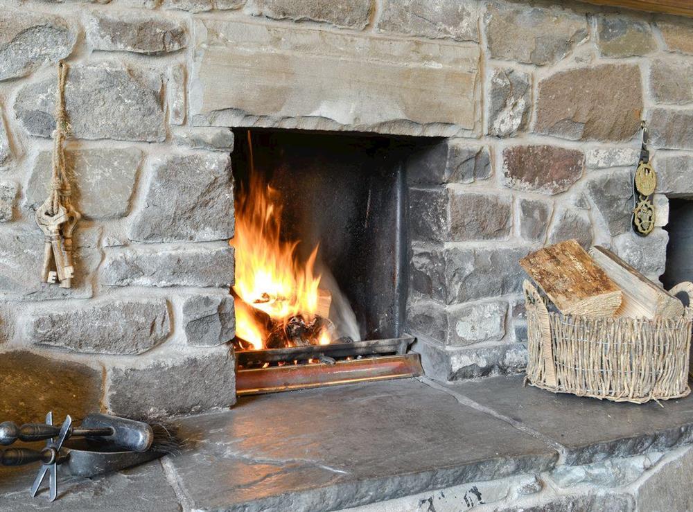 Lovely real fuel fire at Rhonepark Steading in Castle Douglas, Kirkcudbrightshire
