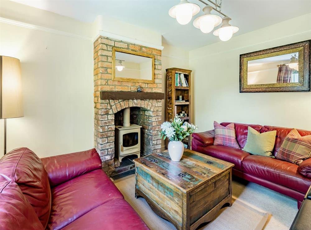 Living room at Rhos Cottage in Weston Rhyn, near Oswestry, Shropshire