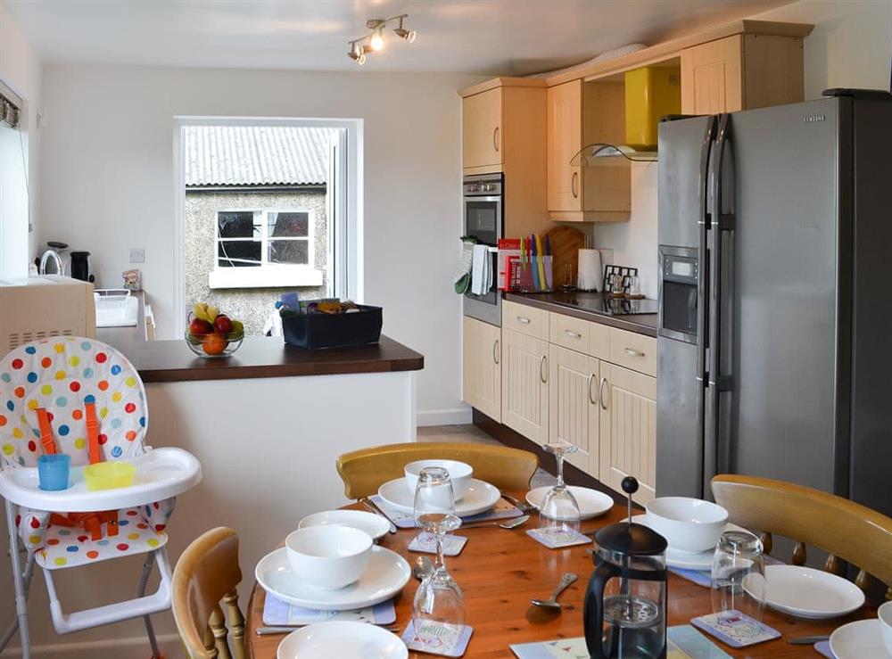 Large open kitchen/dining space at Rhos Y Grug in Llangwnadl, near Pwllheli, Dyfed