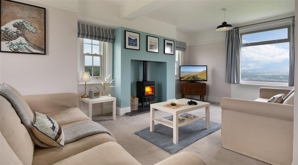 The sitting room at Rhossili 1 Coastguard Cottage in Rhossili, South Wales