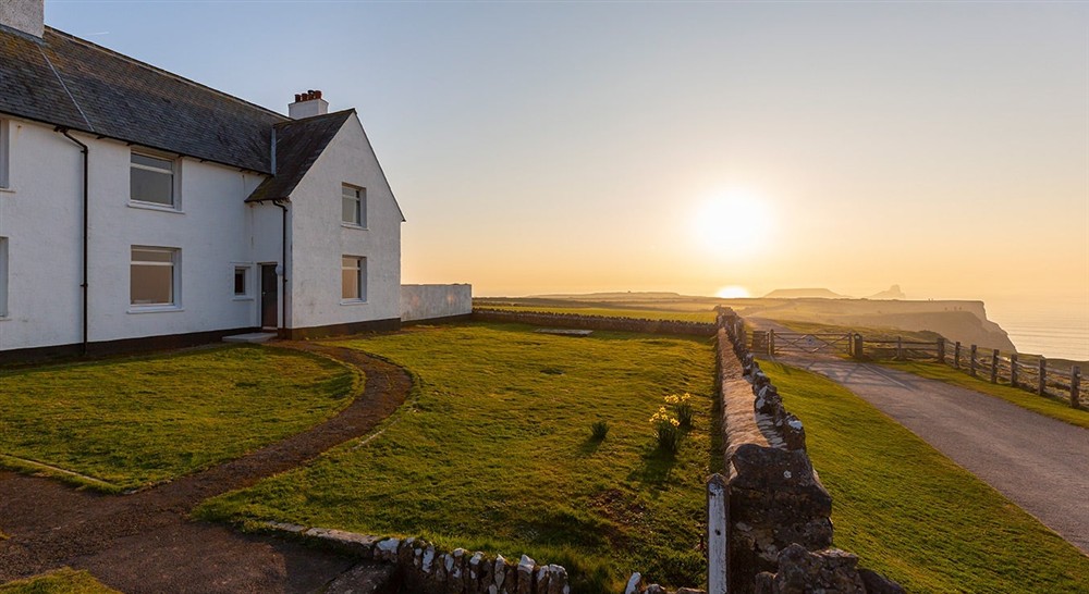The exterior of 1 Coastguard Cottage, West Gower, Swansea at Rhossili Old Rectory in Rhossili, South Wales