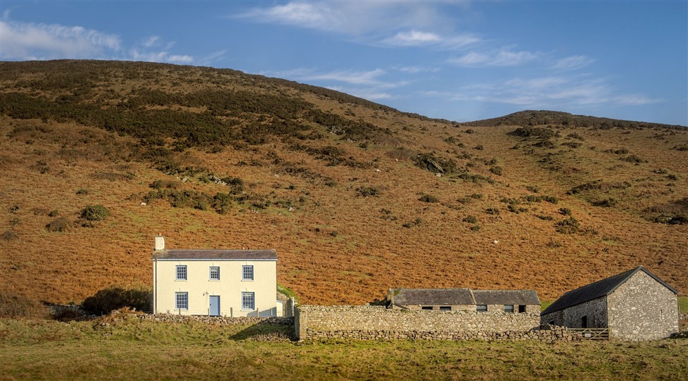 The exterior of Rhossili Old Rectory, South Wales at Rhossili Old Rectory in Rhossili, South Wales