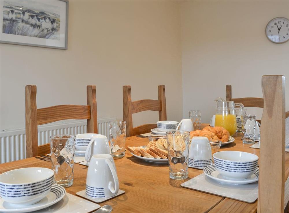 Dining area at Rhosydd Cottage in Llandyfrydog, near Amlwch, Anglesey, Gwynedd