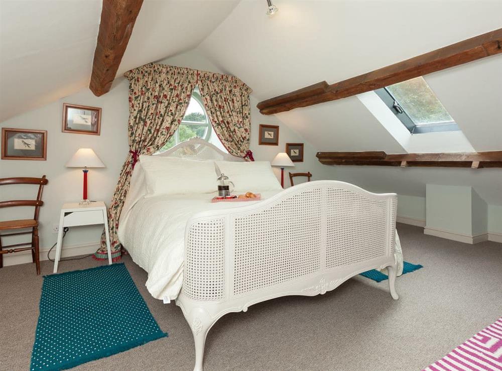 Comfortable double bedroom at Rhydloes Mill in Llansilin, near Oswestry, Powys
