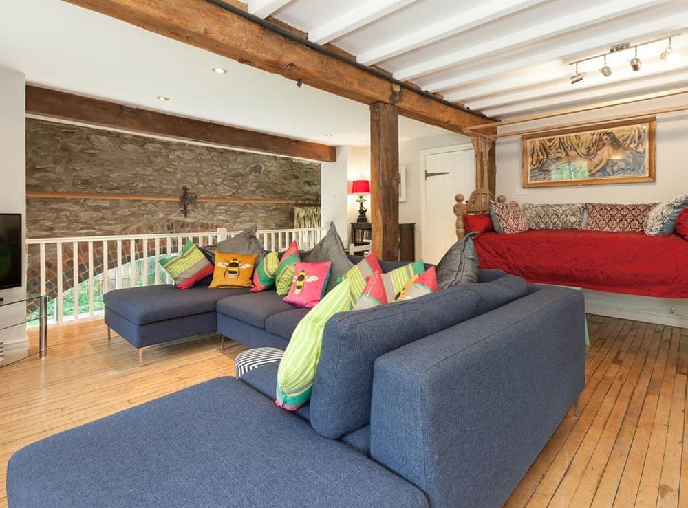 Stylish living area at Rhydloes Mill in Llansilin, near Oswestry, Powys