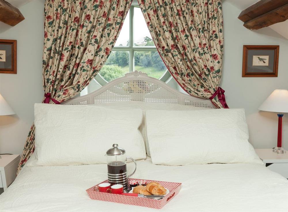Sumptuous double bedroom at Rhydloes Mill in Llansilin, near Oswestry, Powys