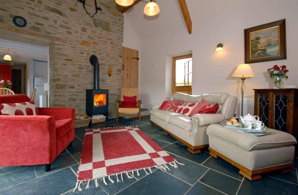 The living area at Rias Cottage in Landshipping, Pembrokeshire, Dyfed
