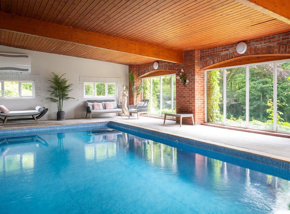Swimming pool at Ridgeway Lodge in Combe Martin, Devon