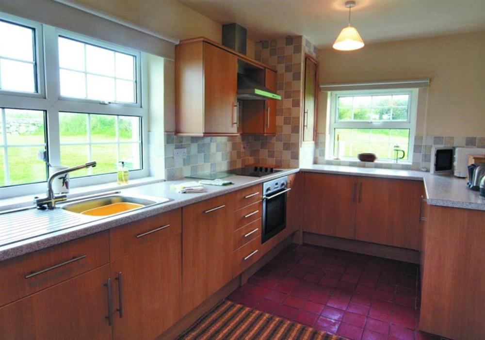 Riffli kitchen at Riffli in Pwllheli, Gwynedd