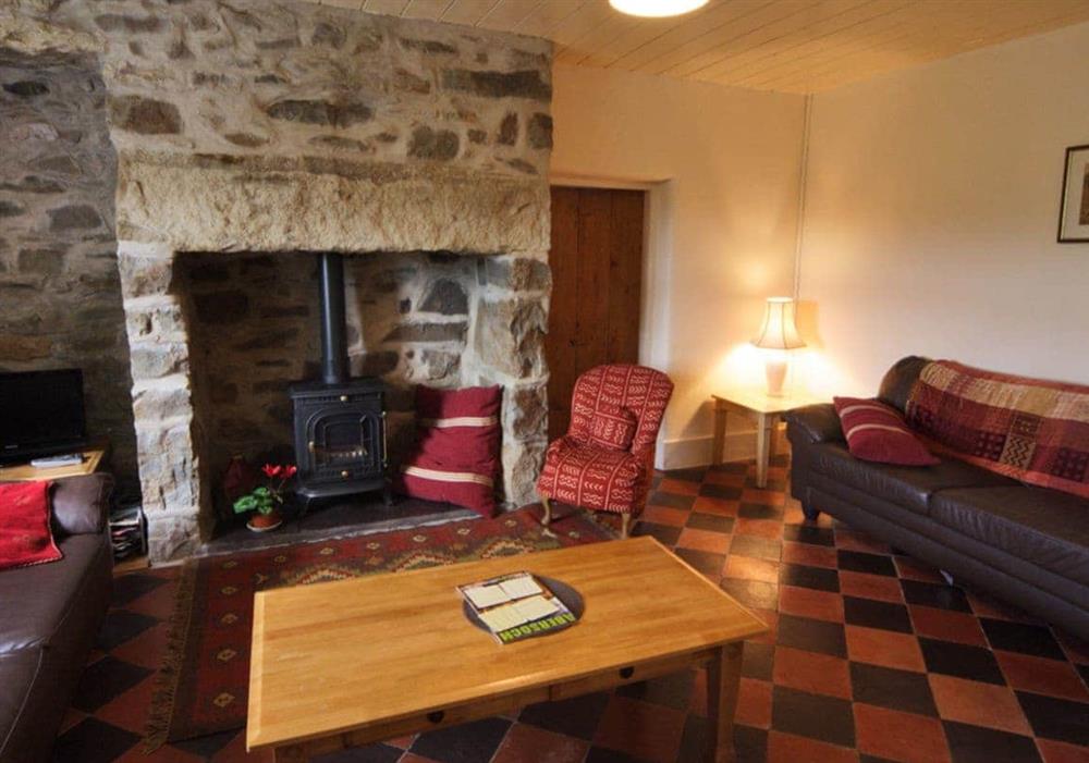 Riffli sitting room at Riffli in Pwllheli, Gwynedd