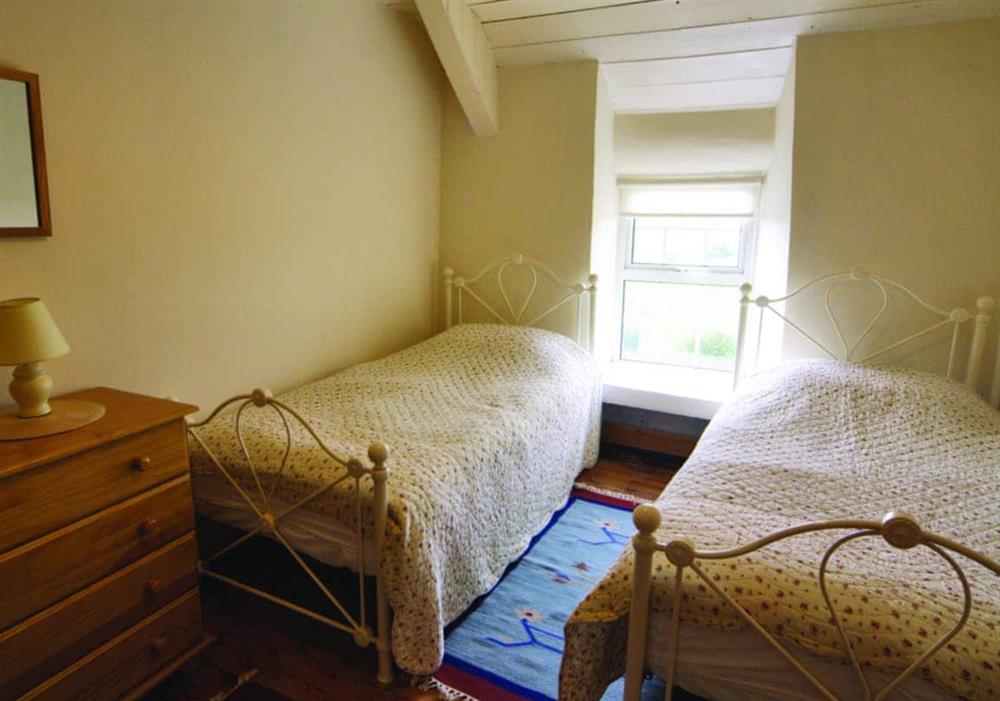 Riffli twin bedded room at Riffli in Pwllheli, Gwynedd