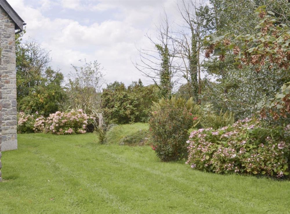 Well-maintained gardens at Ringslade Barn in Highweek, near Newton Abbot, Devon