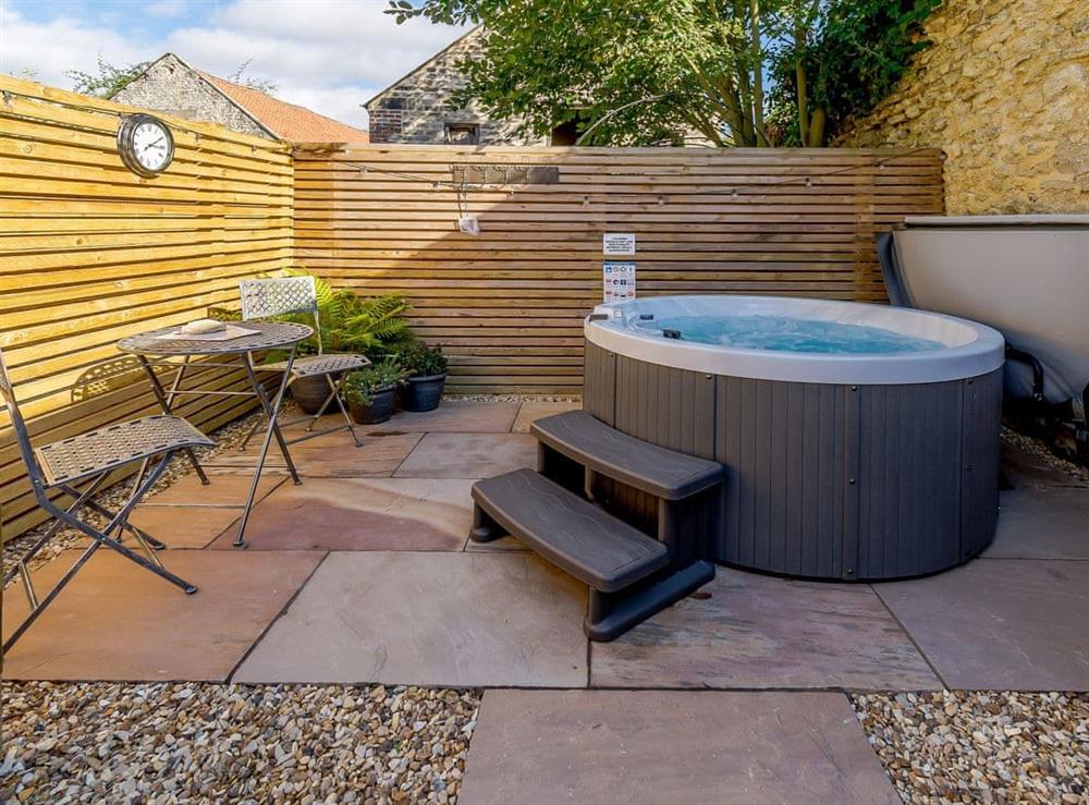 Hot tub at Rinstone Lodge in Thornton le Dale, near Pickering, North Yorkshire