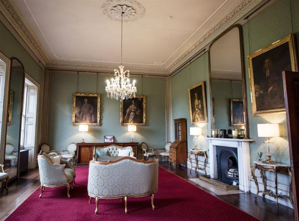 Drawing room at Rise Hall in Rise, near Hull, North Humberside