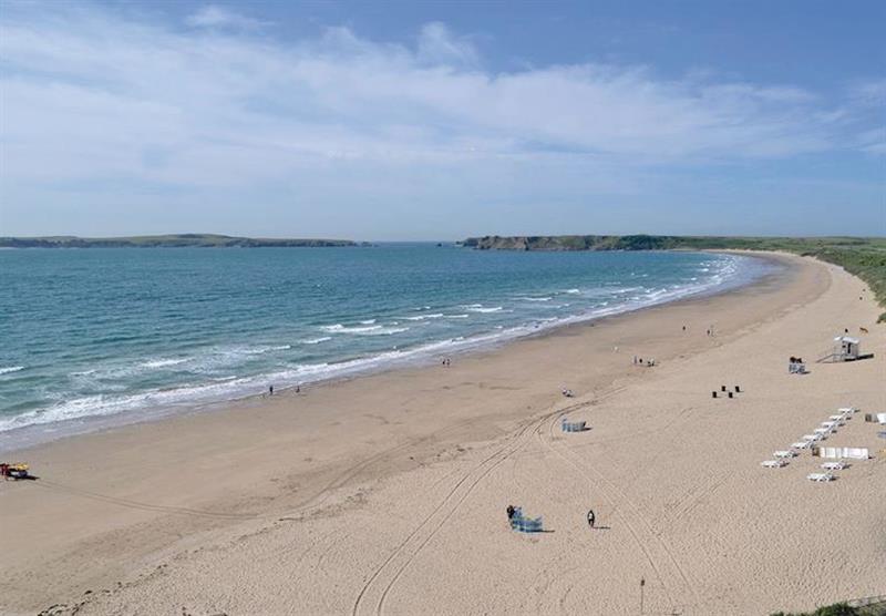 Nearby beach at Ritec Valley Cottages in St Florence, Nr Tenby