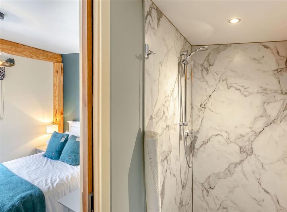 En-suite at River Banwy Lodge in Welshpool, Powys