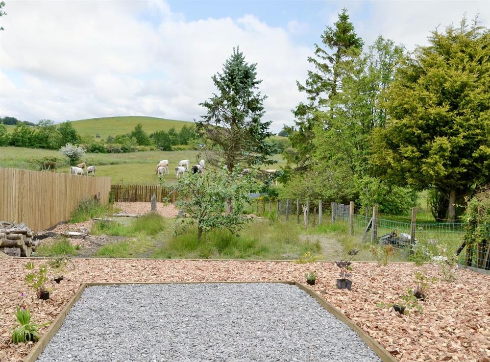 Garden and view at River Cottage in Newton Stewart, Wigtownshire