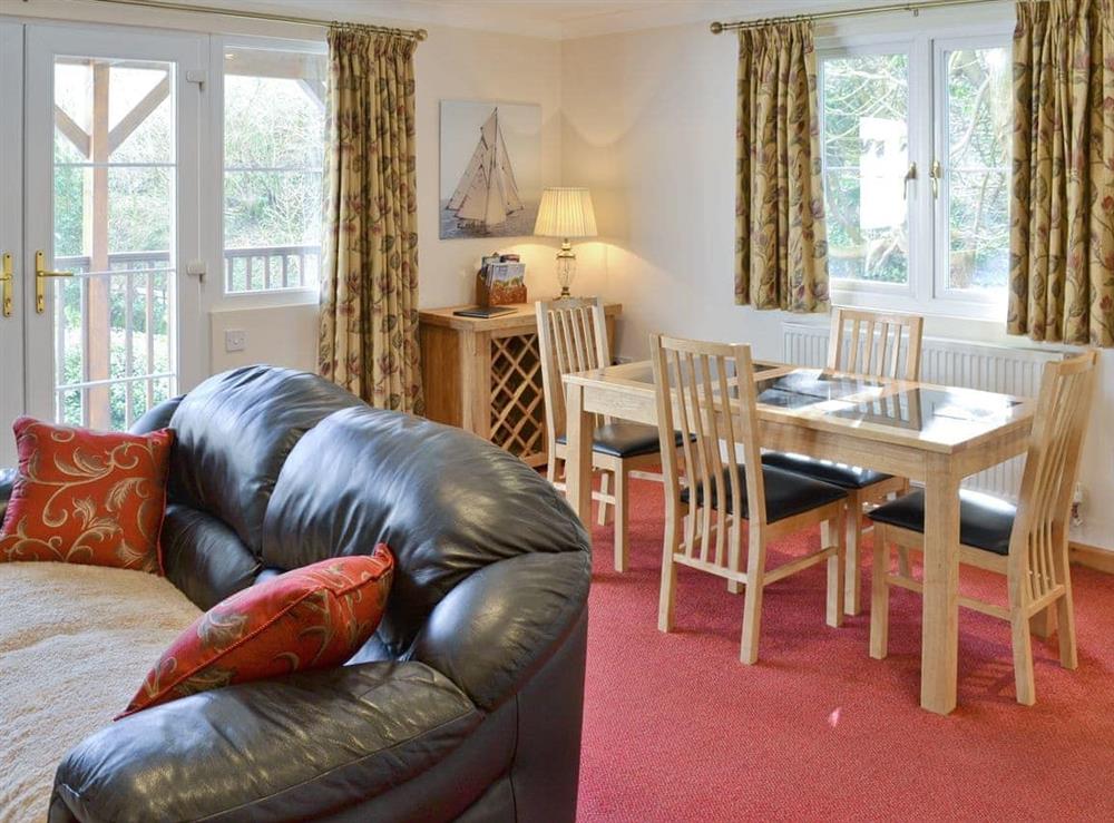 Open aspect design incorporates dining area at River Lodge in Polperro, near Looe, Cornwall