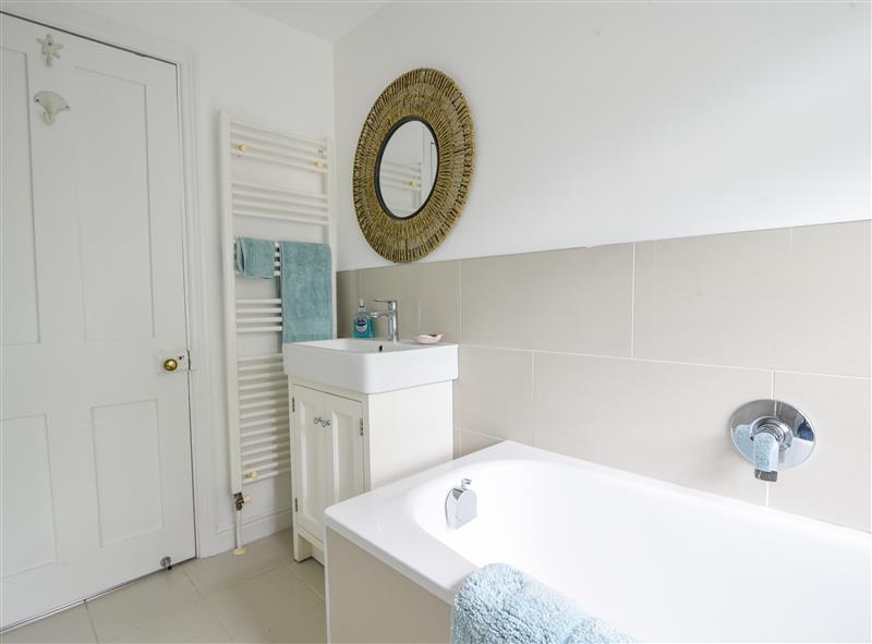 This is the bathroom at River Lym Cottage, Lyme Regis