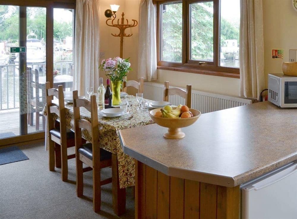 Stylish dining area at River Retreat in Brundall, Norfolk