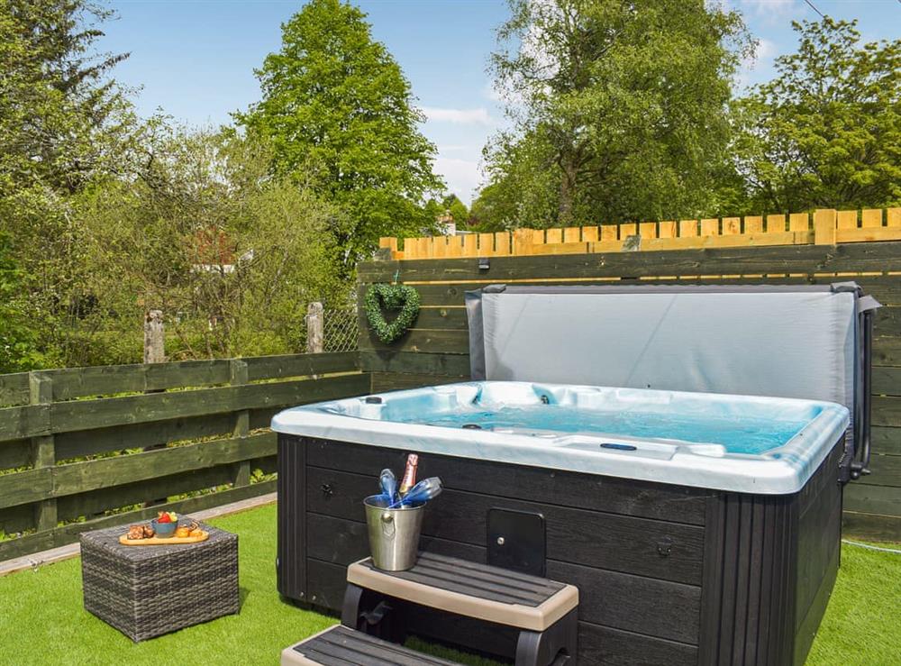 Hot tub at River View in Barr, near Girvan, Ayrshire