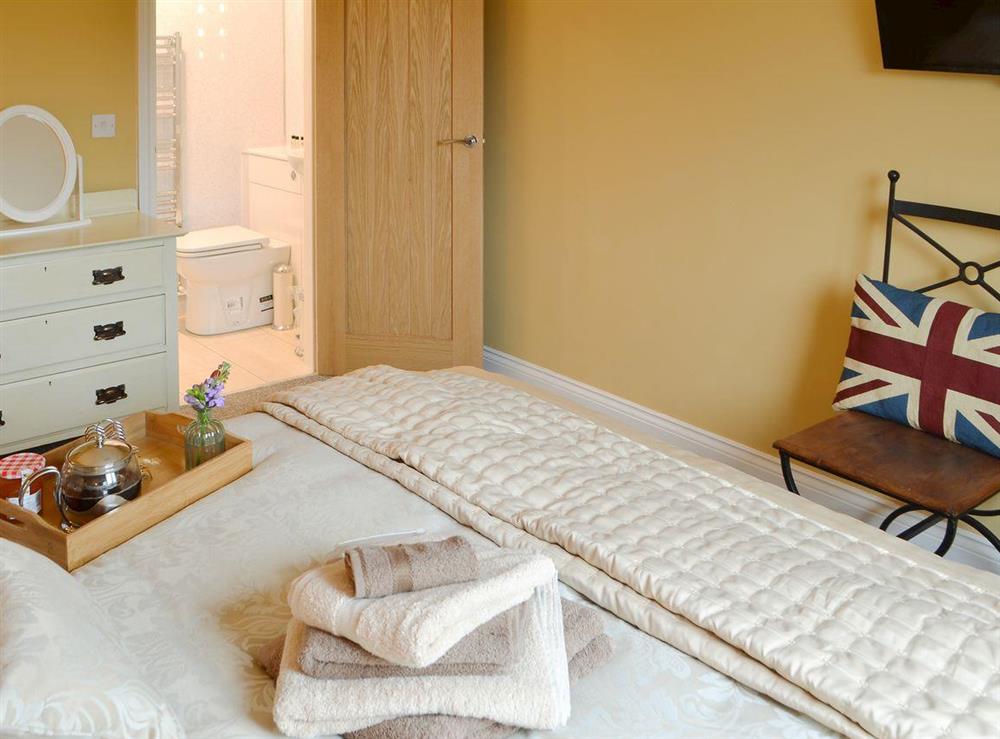 Comfy double bedroom at River View in Warkworth, near Amble, Northumberland