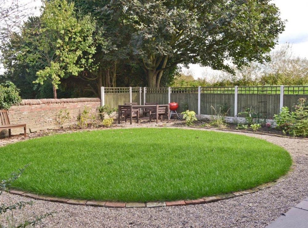 Garden at Riverbank Cottage in Althorpe, near Scunthorpe, South Humberside