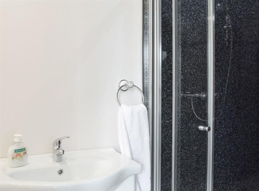 En-suite shower room at Riverbank in Gatehouse of Fleet, near Castle Douglas, Dumfries and Galloway, Kirkcudbrightshire