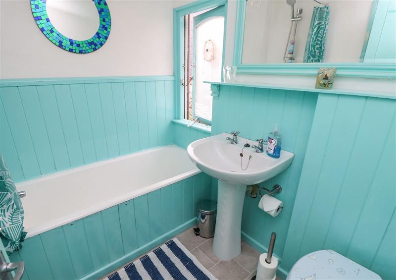 This is the bathroom at Riverdance Cottage, Lyme Regis