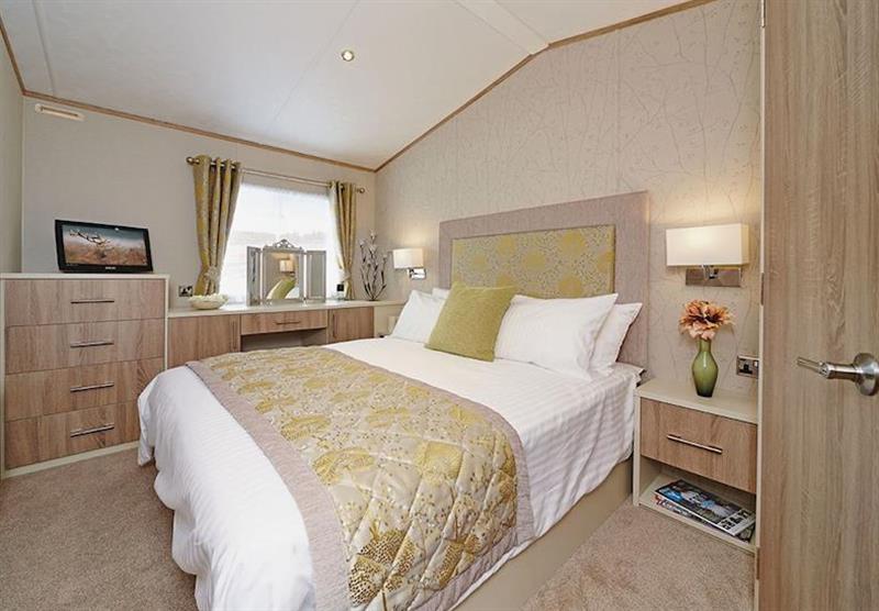 Bedroom in a lodge at Rivers Edge at Rivers Edge in Ingleton, Lancashire