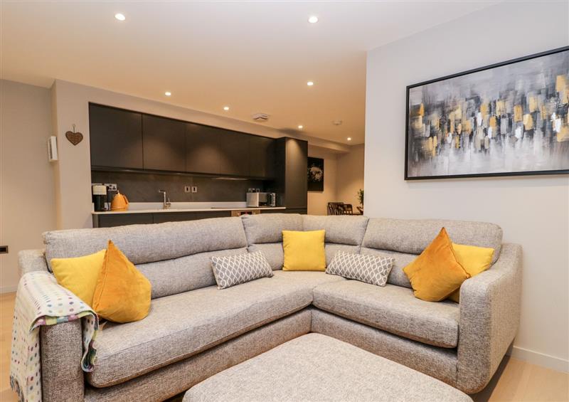 Relax in the living area at Rivers Edge, Newby Bridge