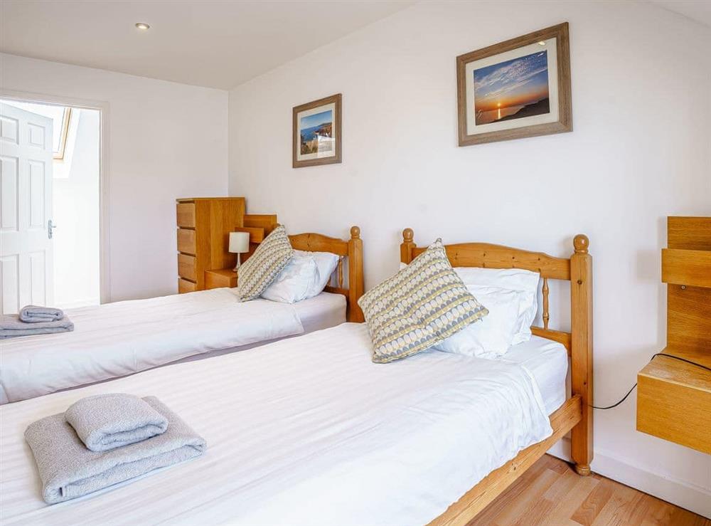 Twin bedroom at Rivers Mouth in Gwbert, Cardigan Bay, Dyfed