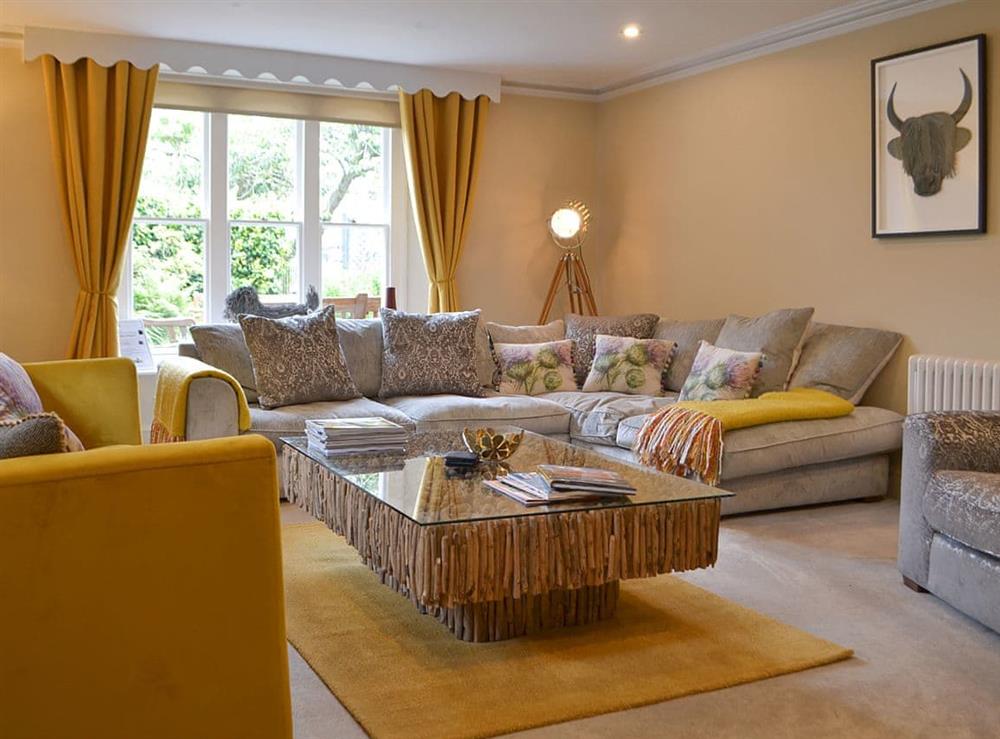 Comfortable and relaxing living room at Riversdale in White Bridge, near Grasmere, Cumbria