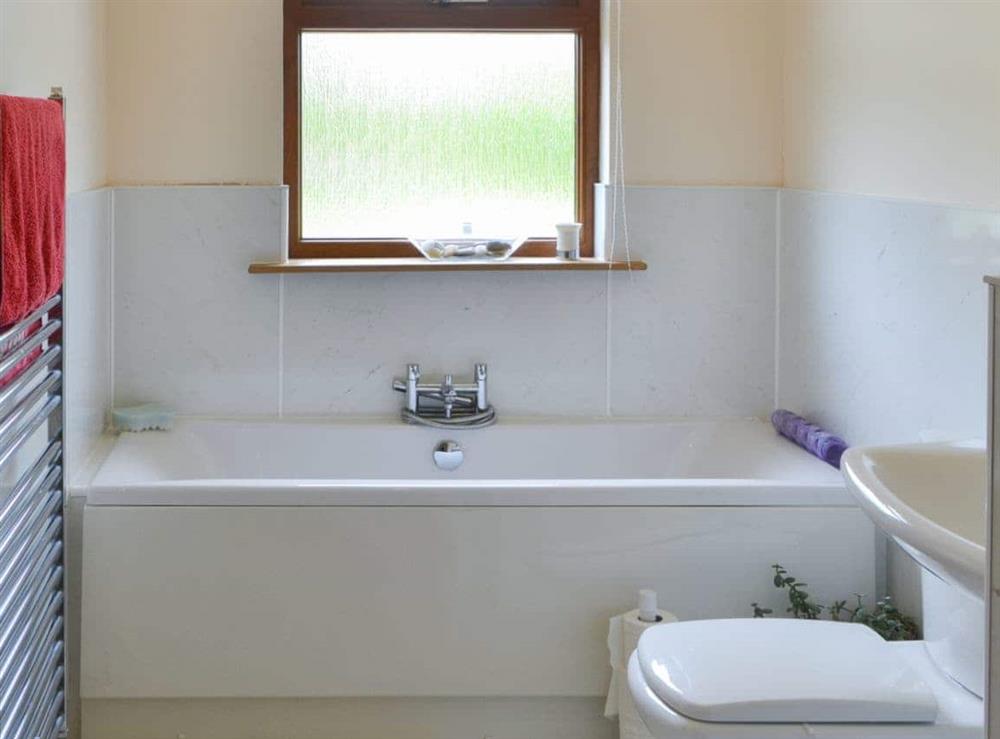 Bathroom with shower attachment at Riverside in Brydekirk, Annon, Dumfriesshire