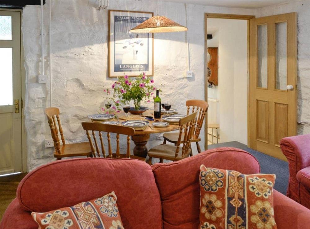 Spacious dining area at Riverside Cottage in Betws-y-Coed, Gwynedd