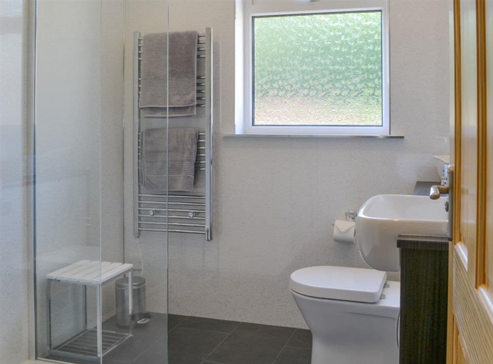 Shower room at Riverside Cottage in Boreland, near Lockerbie, Dumfries and Galloway, Dumfriesshire