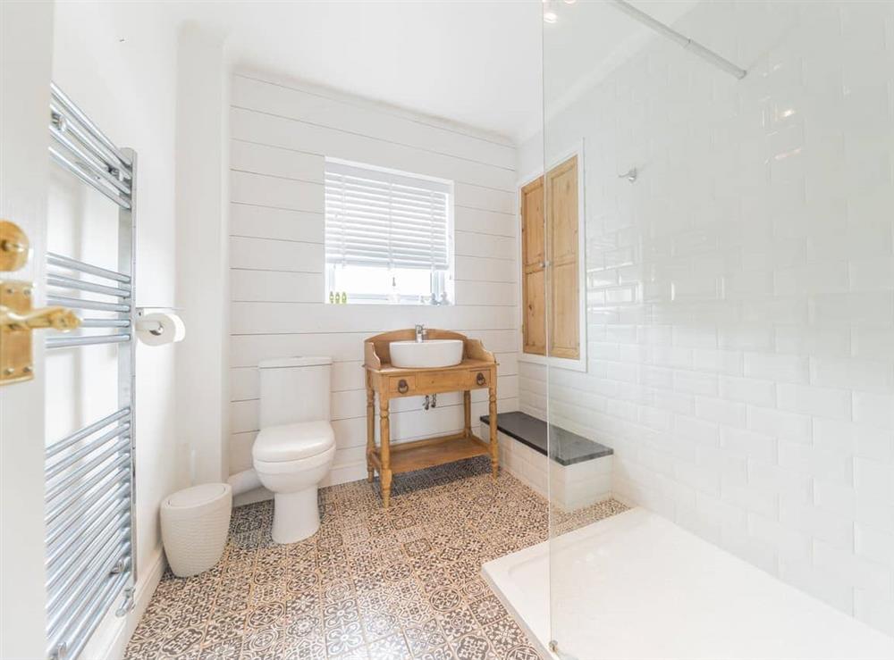 Shower room at Riverside Cottage in Cartmel, Cumbria