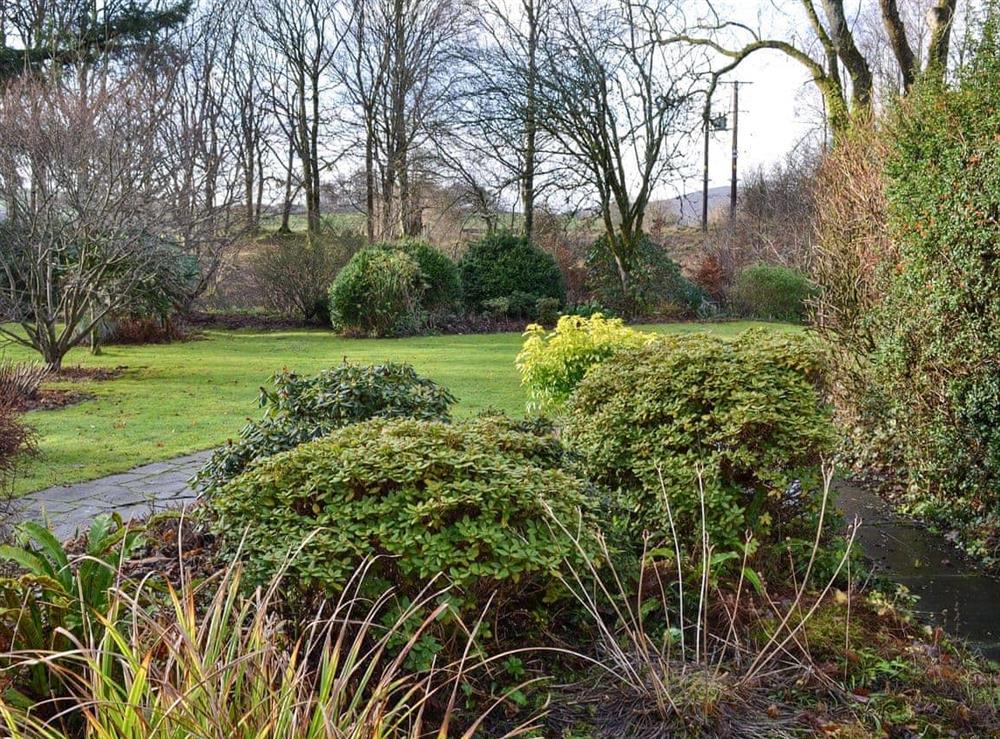 Garden at Riverside Cottage in Low Nibthwaite, near Ulverston, Derbyshire