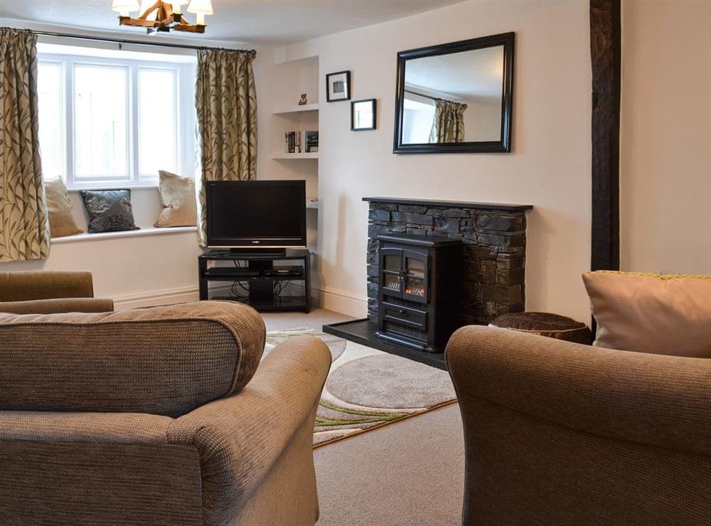 Living room at Riverside Cottage in Low Nibthwaite, near Ulverston, Derbyshire