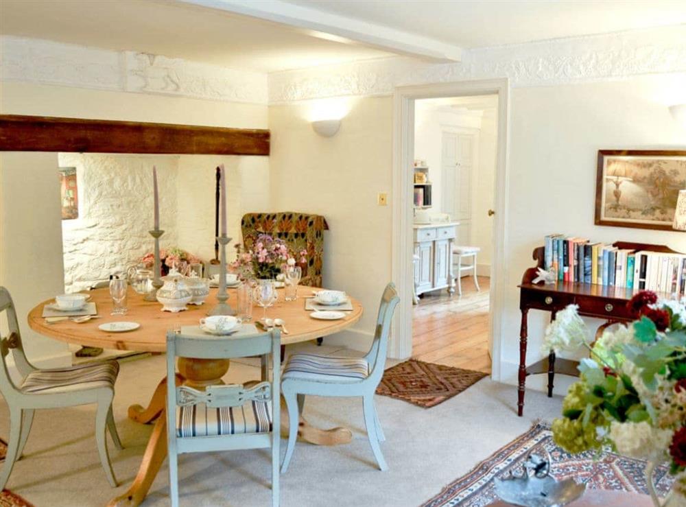 Dining Area at Riverside Cottage in Lower Washford, near Watchet, Somerset
