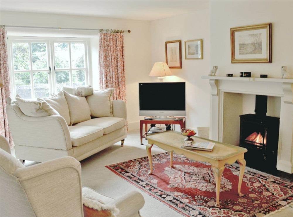 Living room at Riverside Cottage in Lower Washford, near Watchet, Somerset