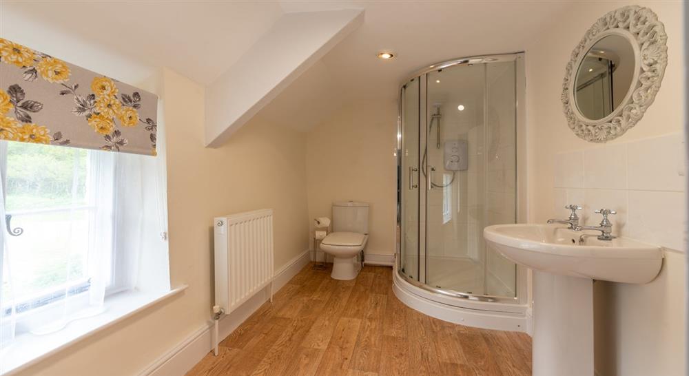 The bathroom at Riverside Cottage in Lynton, North Devon