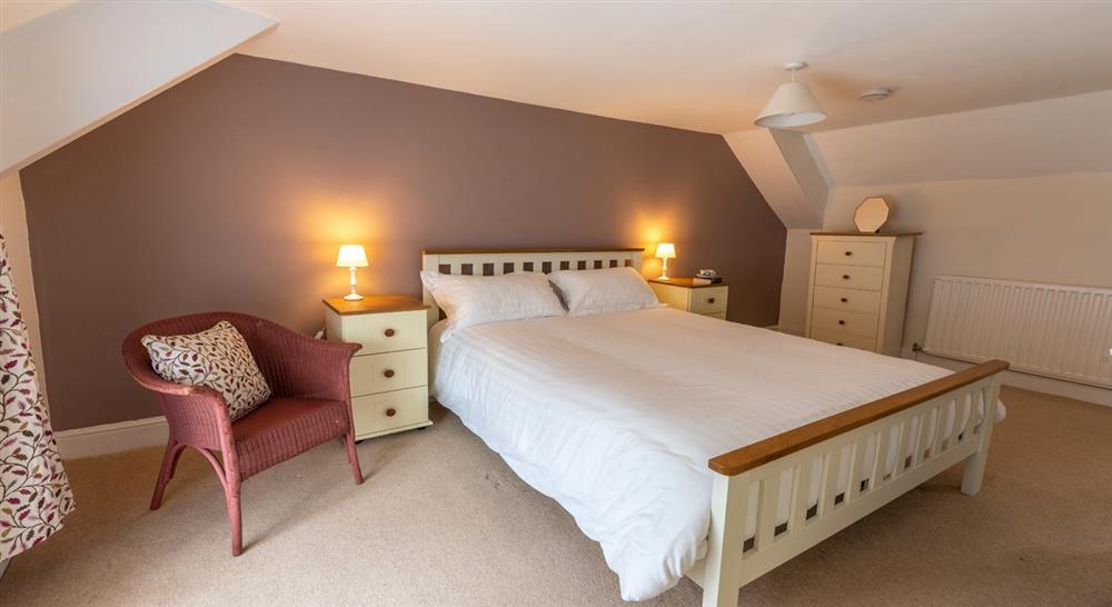 The double bedroom at Riverside Cottage in Lynton, North Devon