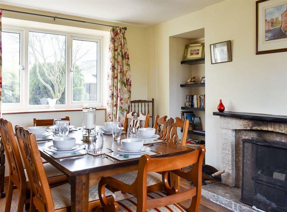 Dining room at Riverside Cottage in Maulds Meaburn in the Eden Valley, Cumbria