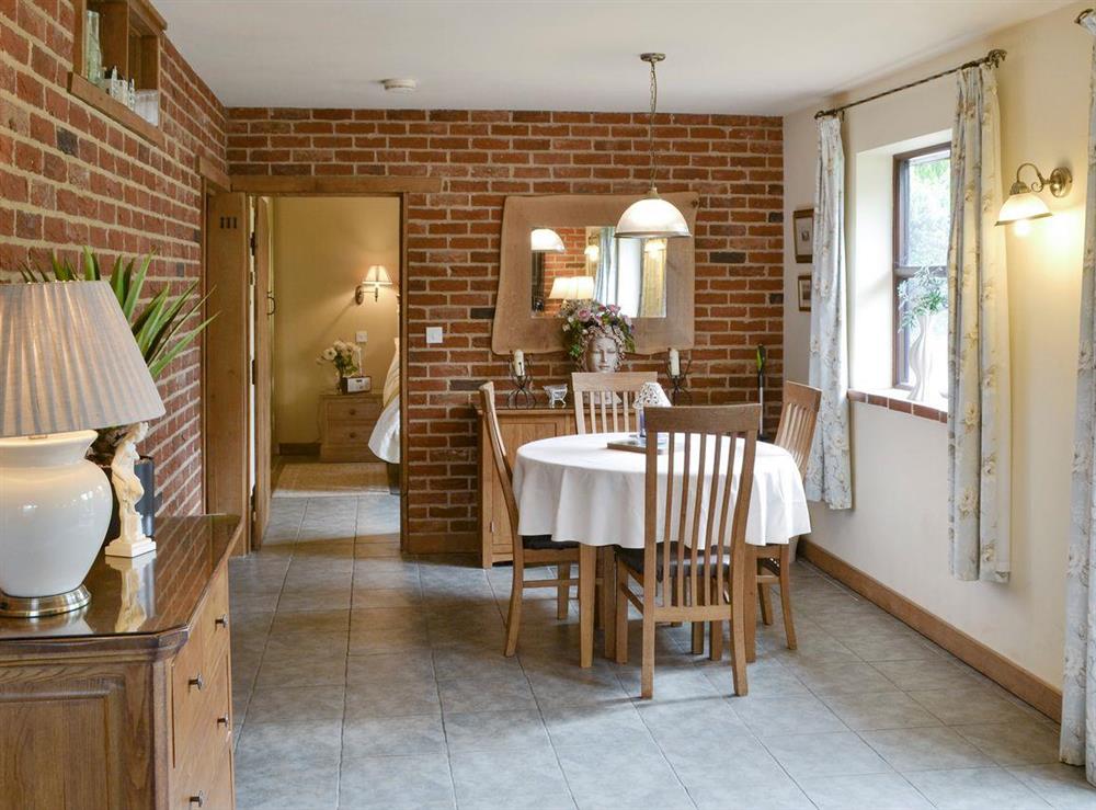 Stylish dining area at Riverside Cottage in Old Costessey, Norfolk., Great Britain