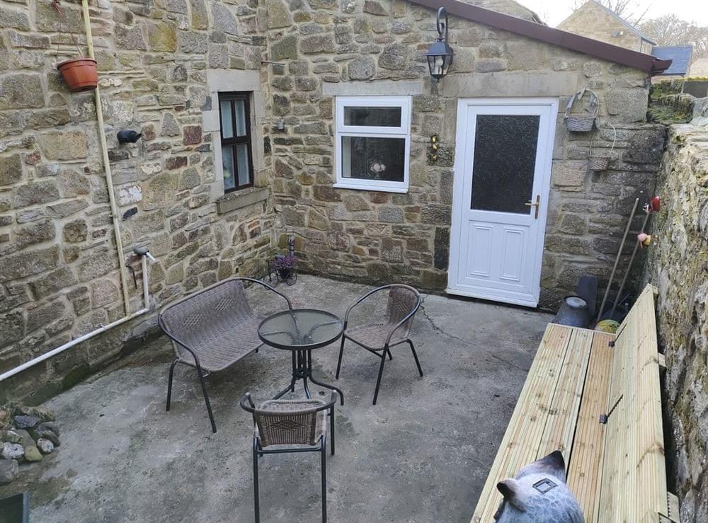 Courtyard at Riverside Cottage in Stanhope, County Durham, England